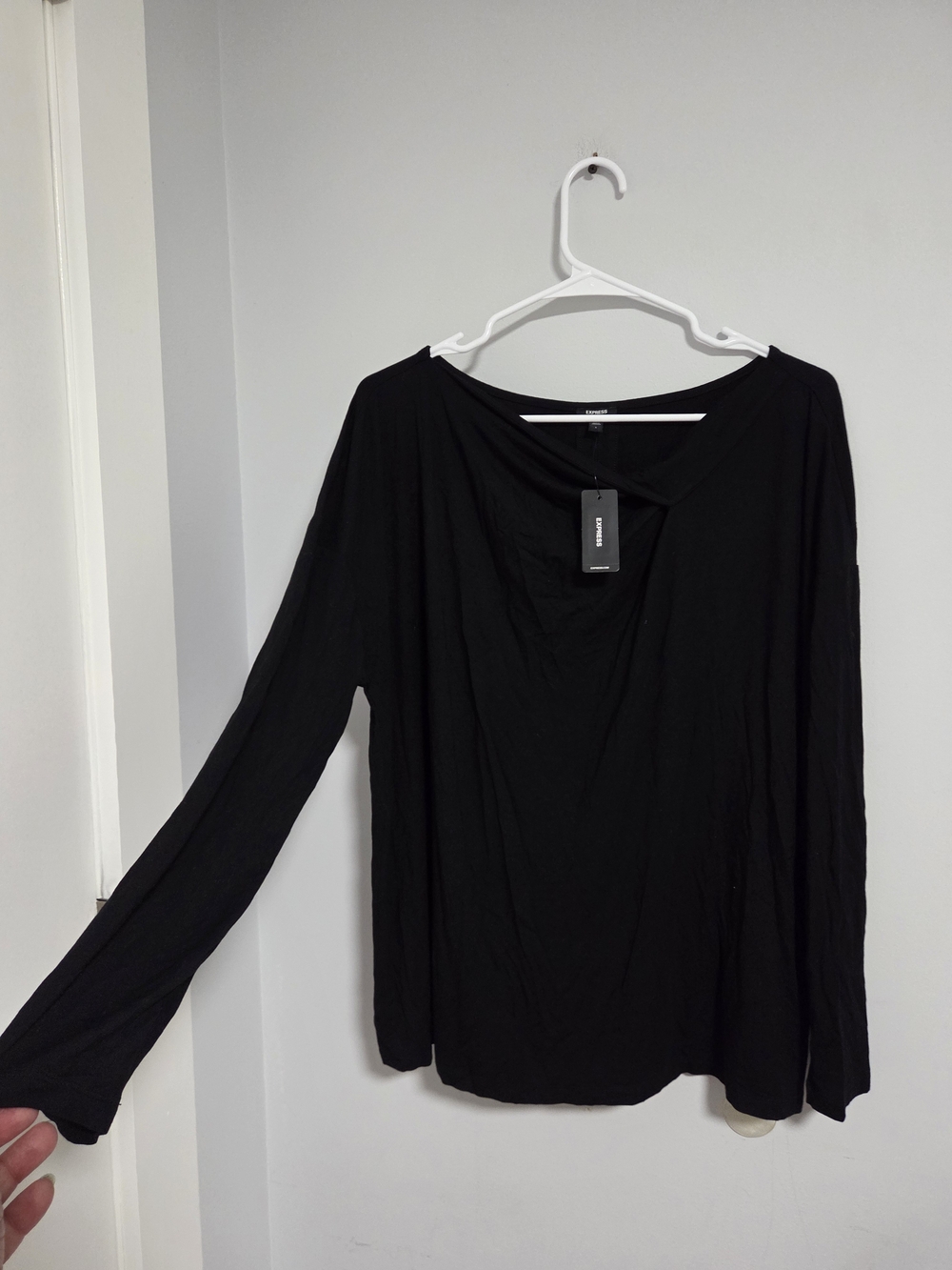 NWT Express  Black Women's Long-Sleeve Top sz L